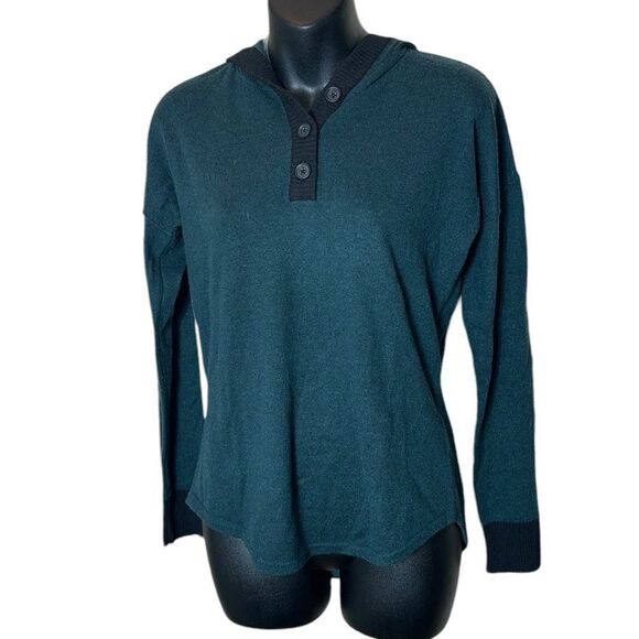 Smartwool women’s shadow pine hooded sweatshirt Everglade xs new merino wool - Picture 1 of 8